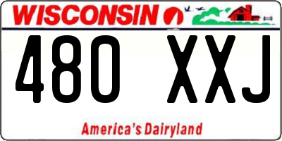 WI license plate 480XXJ