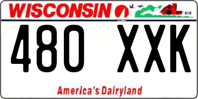 WI license plate 480XXK