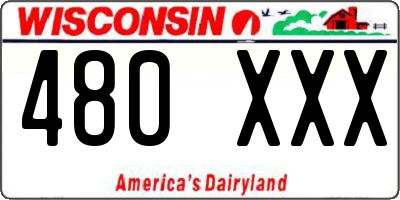WI license plate 480XXX