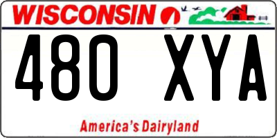 WI license plate 480XYA