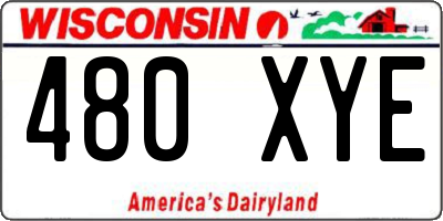 WI license plate 480XYE