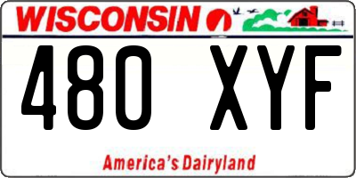 WI license plate 480XYF