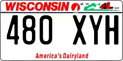 WI license plate 480XYH