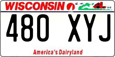 WI license plate 480XYJ