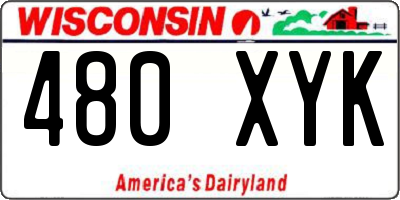 WI license plate 480XYK