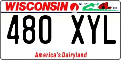 WI license plate 480XYL