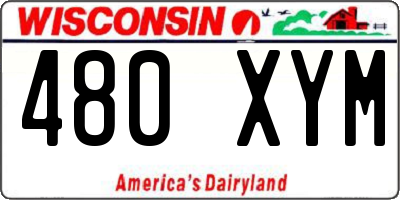 WI license plate 480XYM