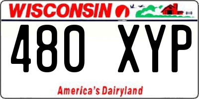 WI license plate 480XYP