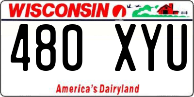 WI license plate 480XYU