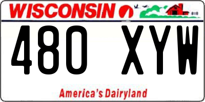 WI license plate 480XYW