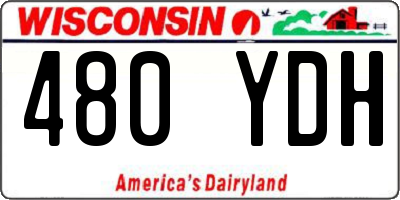 WI license plate 480YDH