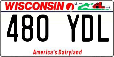 WI license plate 480YDL