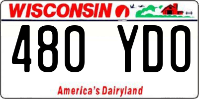WI license plate 480YDO
