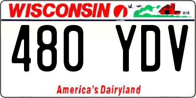 WI license plate 480YDV