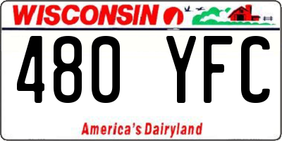 WI license plate 480YFC
