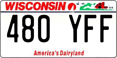 WI license plate 480YFF