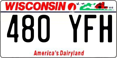 WI license plate 480YFH