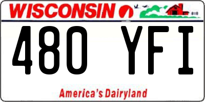 WI license plate 480YFI
