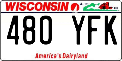 WI license plate 480YFK