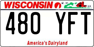 WI license plate 480YFT
