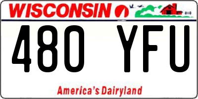 WI license plate 480YFU