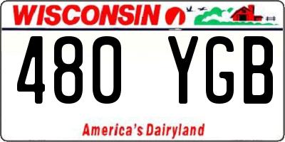 WI license plate 480YGB