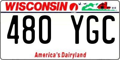 WI license plate 480YGC