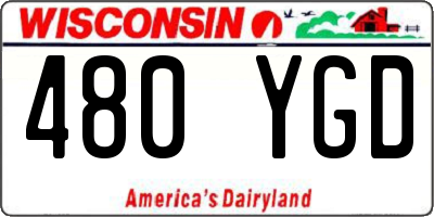 WI license plate 480YGD