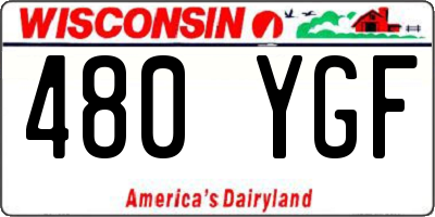 WI license plate 480YGF