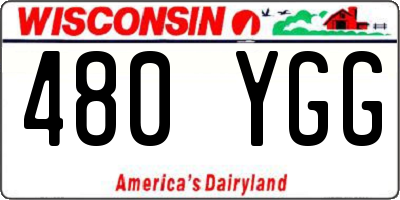 WI license plate 480YGG