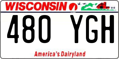 WI license plate 480YGH