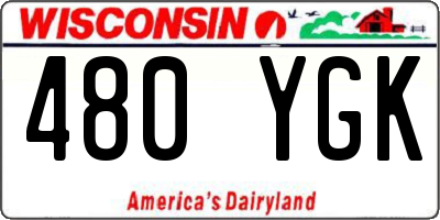 WI license plate 480YGK