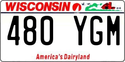 WI license plate 480YGM