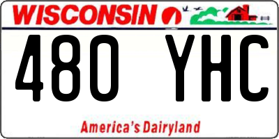 WI license plate 480YHC