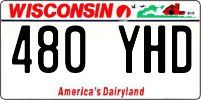 WI license plate 480YHD