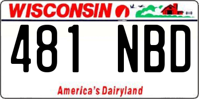 WI license plate 481NBD