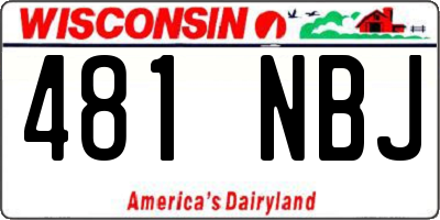 WI license plate 481NBJ