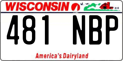 WI license plate 481NBP