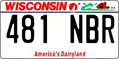 WI license plate 481NBR