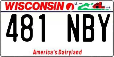 WI license plate 481NBY