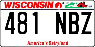 WI license plate 481NBZ