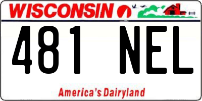 WI license plate 481NEL