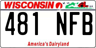 WI license plate 481NFB