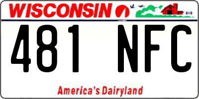 WI license plate 481NFC