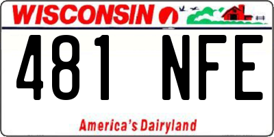 WI license plate 481NFE