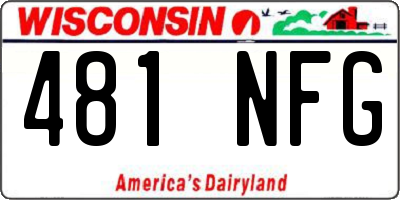 WI license plate 481NFG