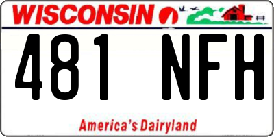 WI license plate 481NFH