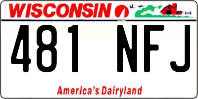 WI license plate 481NFJ