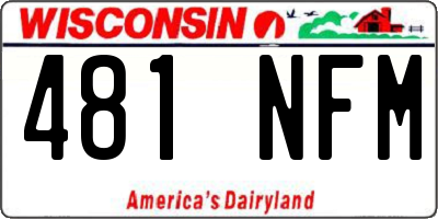 WI license plate 481NFM