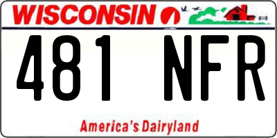WI license plate 481NFR